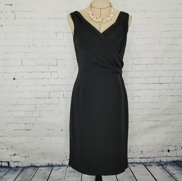 Trina turk Dresses & Skirts - Trina Turk Black Drape Sheath Dress